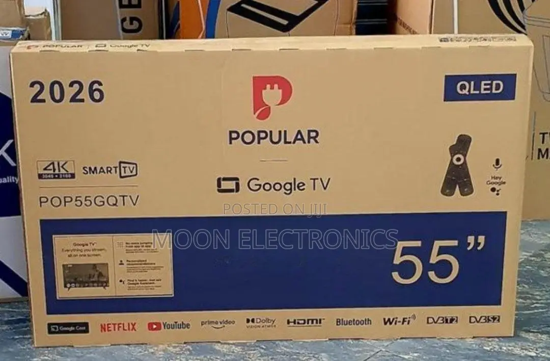Popular 55” Smart Google Tv – Qled | New 2026 Model