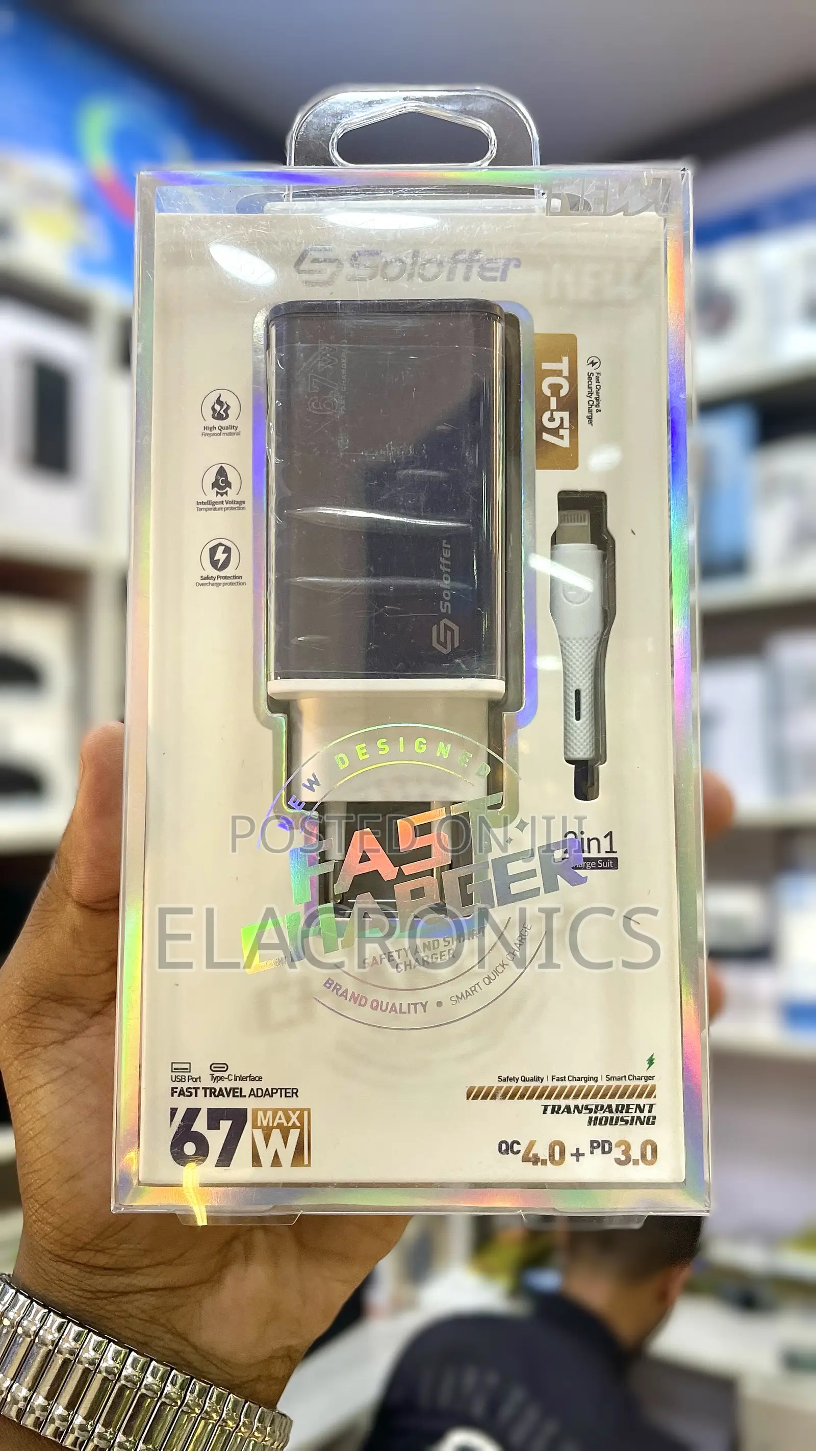iPhone Charger Soloffer Fast 67w Type-C Adapter