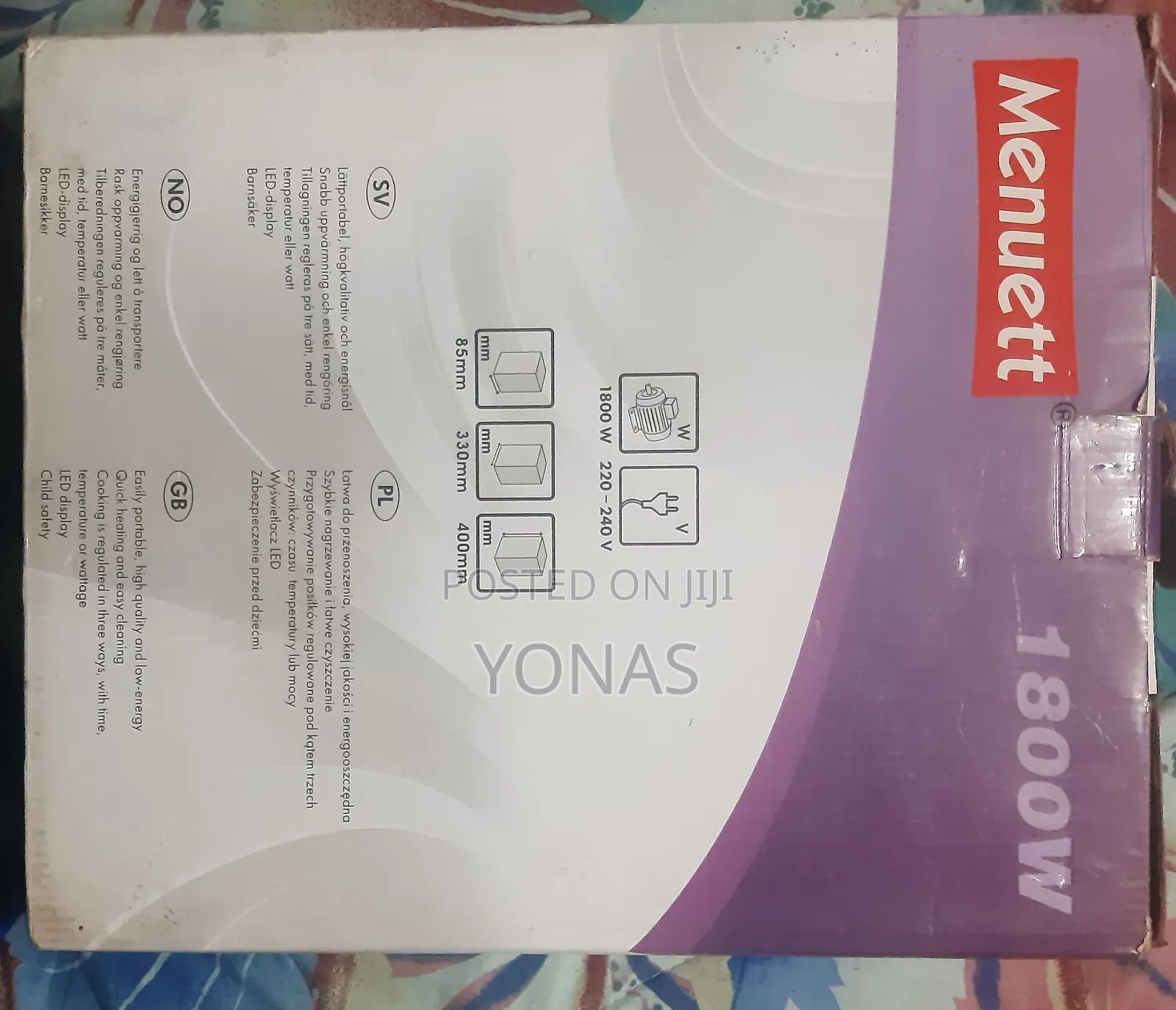 New Menuett 1800w Induction Cooker