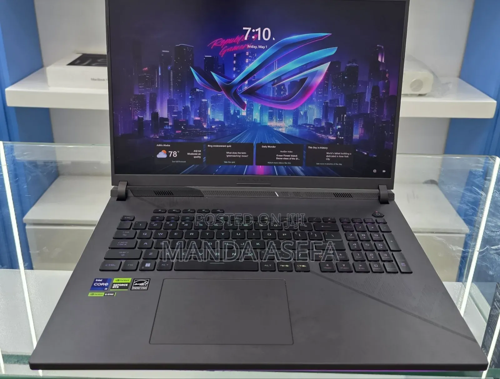 New Laptop Asus ROG Strix G17 16GB Intel Core i9 SSD 1T