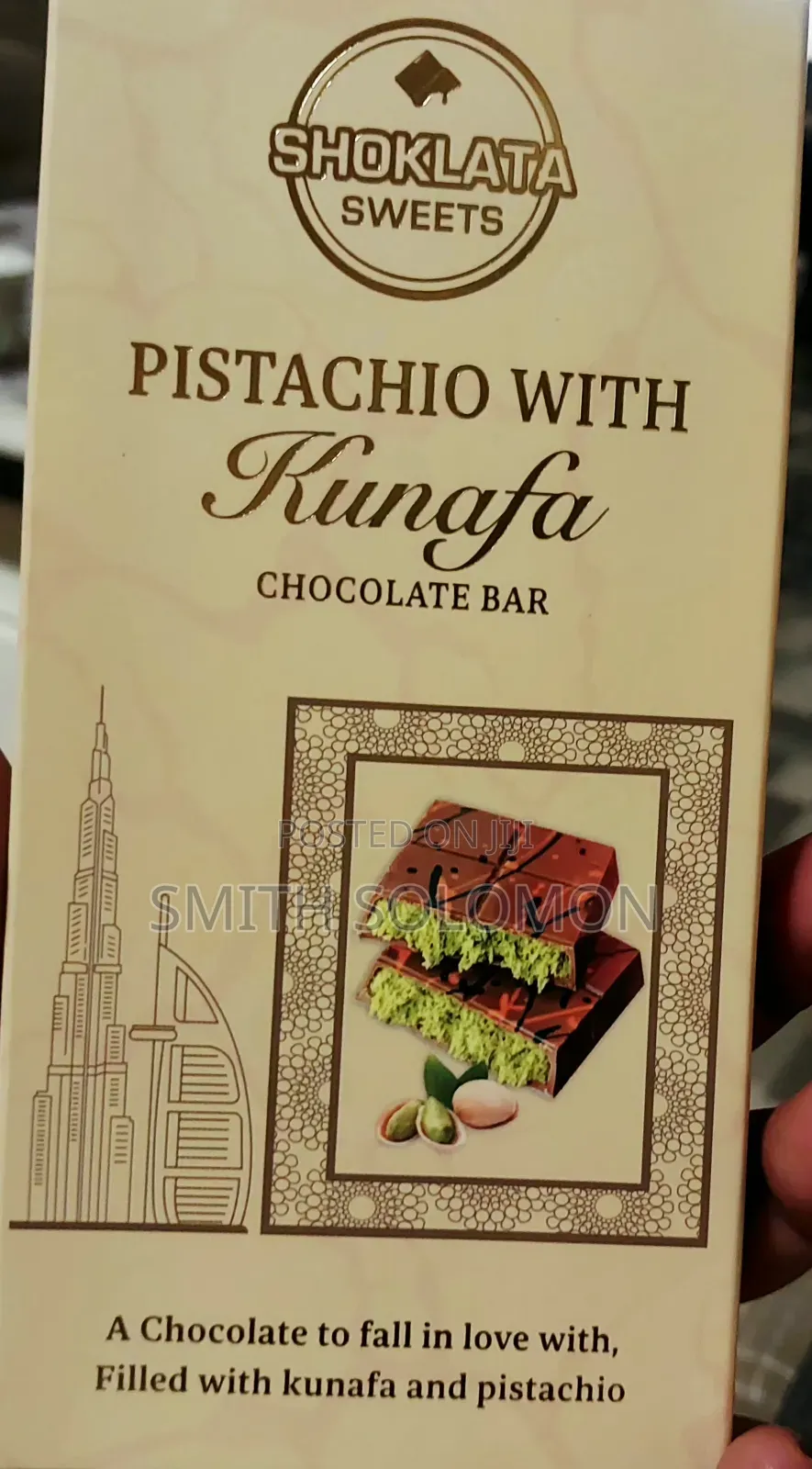 Dubai Chocolate Pistachio With Kunafa