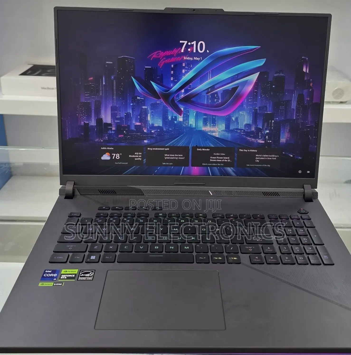 New Laptop Asus ROG Strix G17 8GB Intel Core i7 SSD 256GB