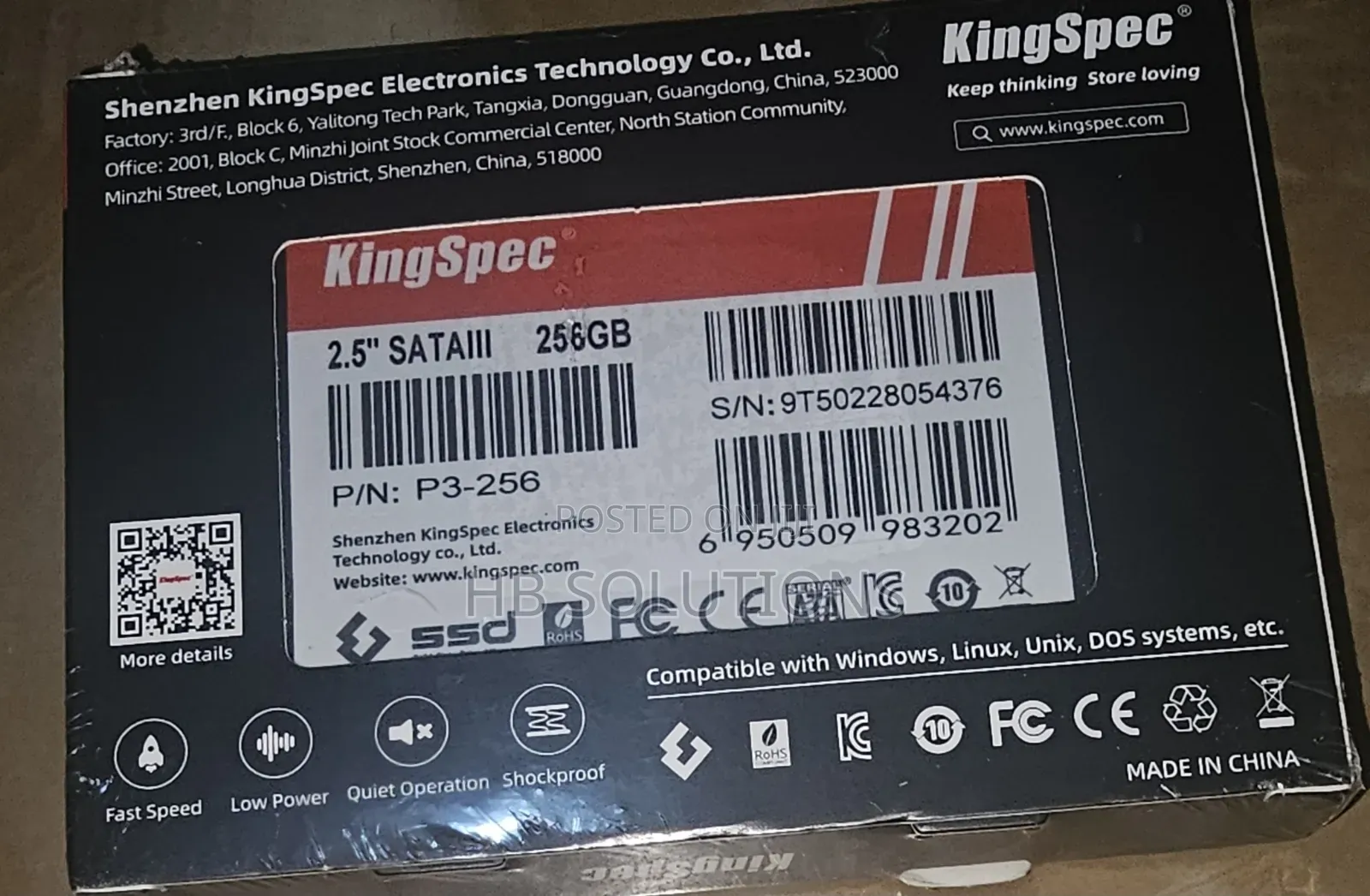 Storage SSD 256gb