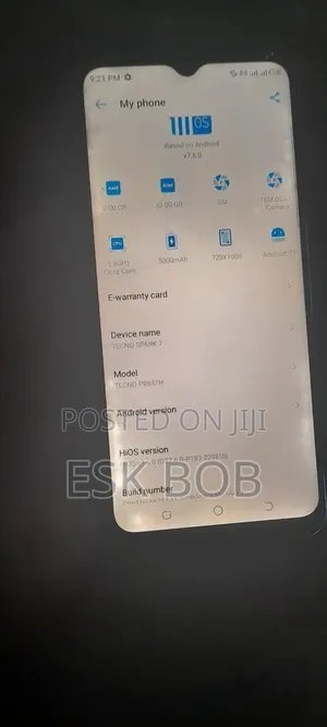 Tecno Spark 7 32 GB Black