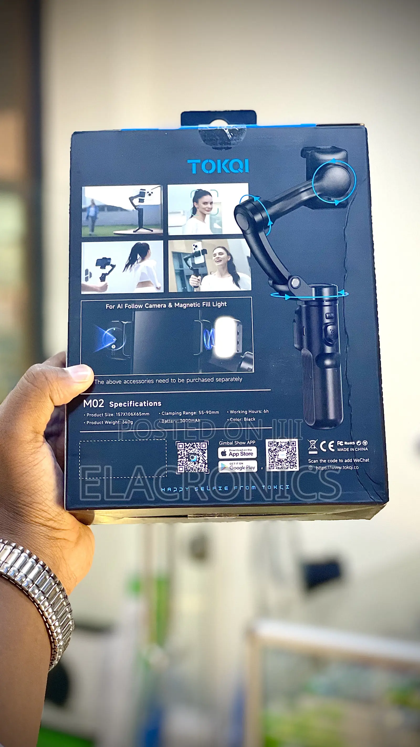 Gimbal Stabilizer Tokqi M02 3-Axis Smartphone