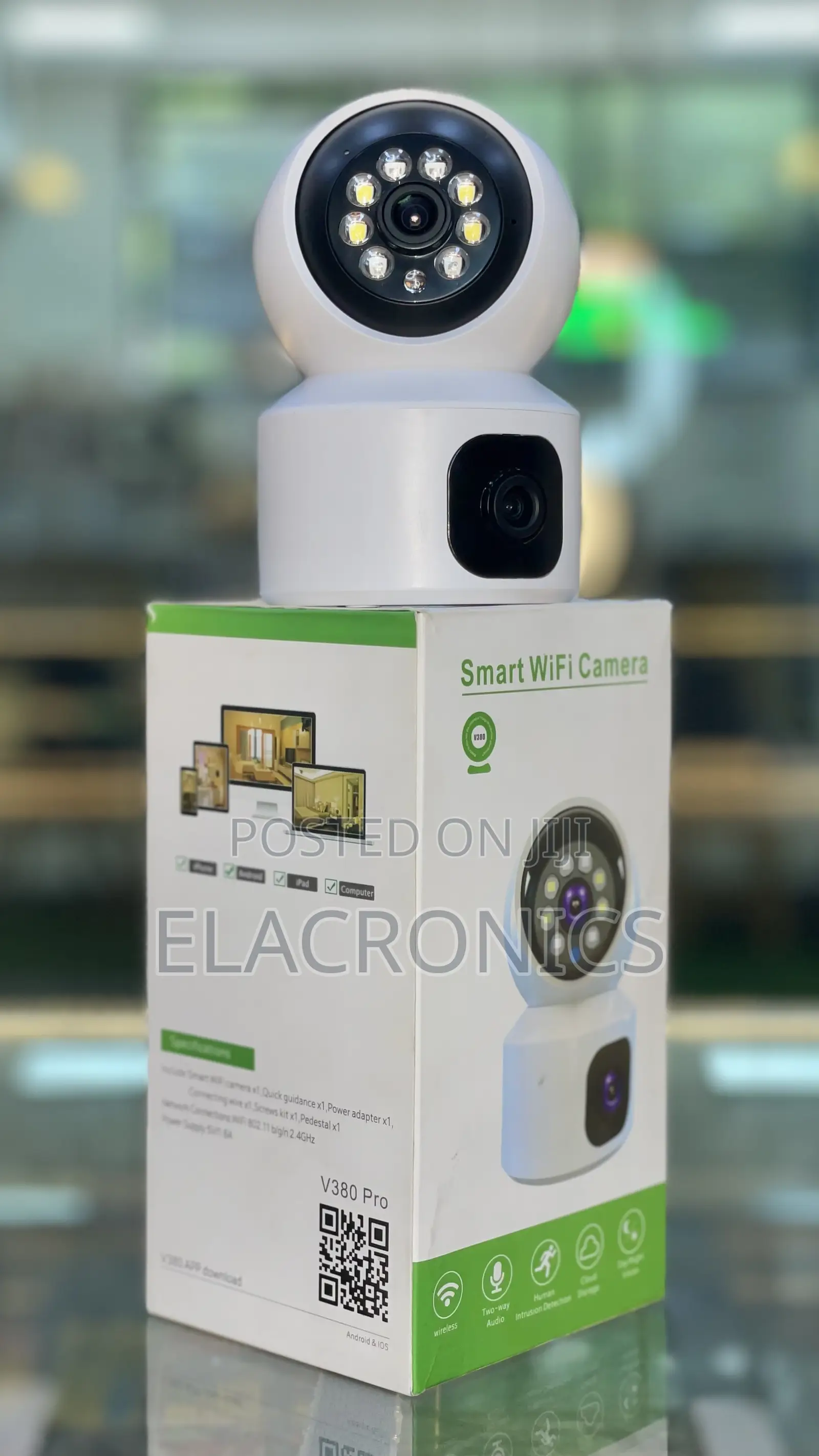 CCTV Camera( Security Camera) 4g Sim (Dual Lens V380 Pro)