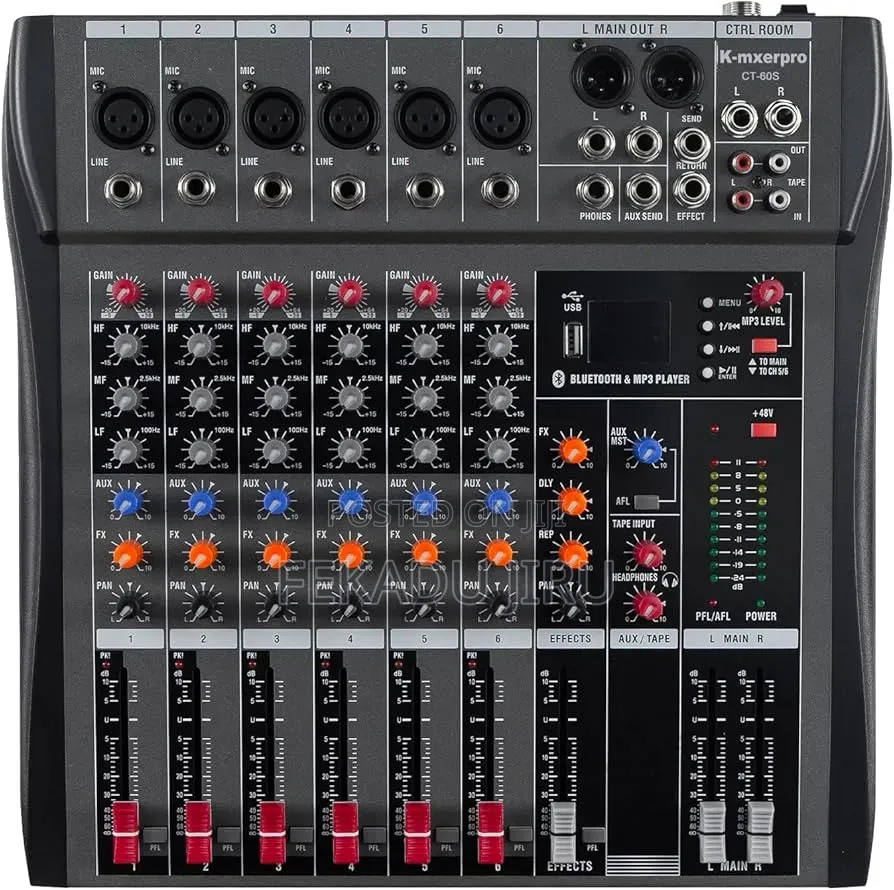 6 Channel Audio Mixer