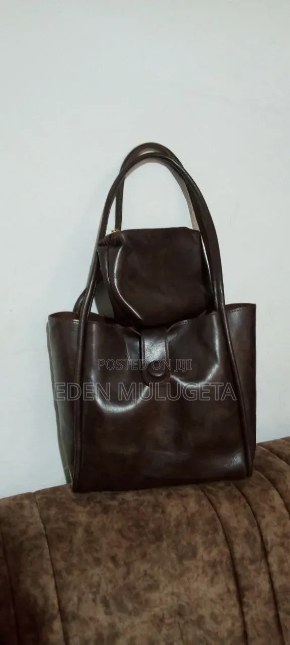 Pure Leather Bag With Wallet