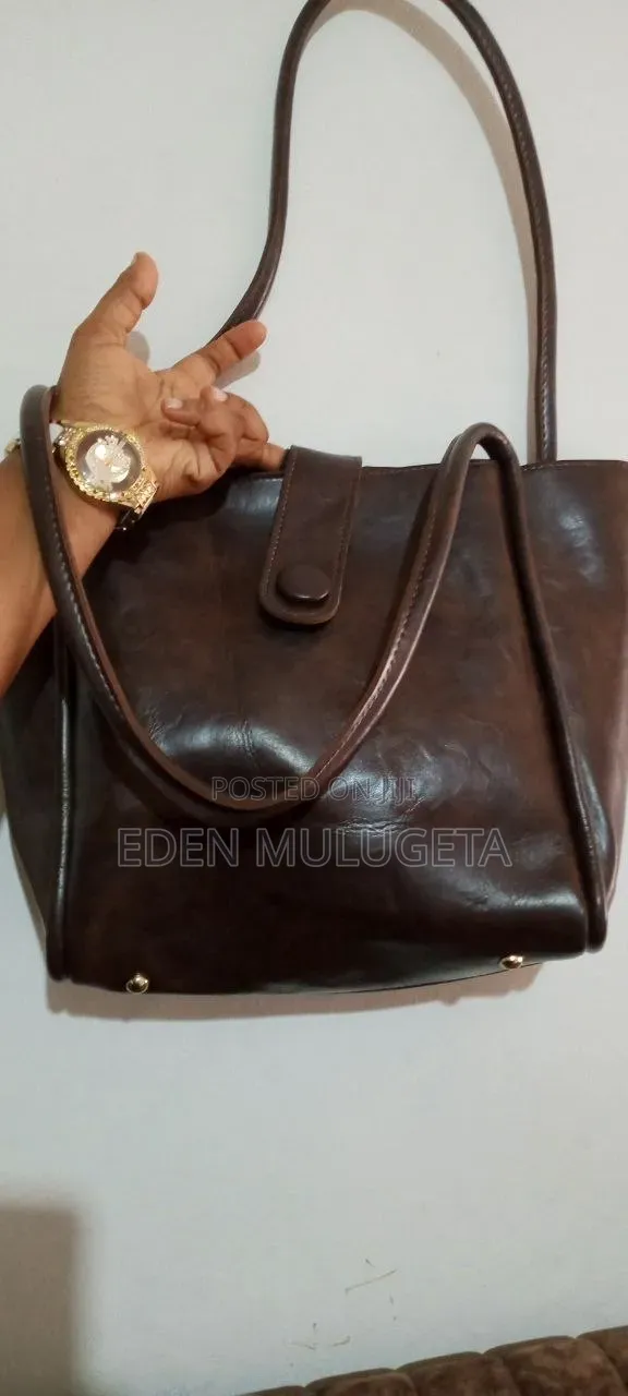 Pure Leather Bag With Wallet