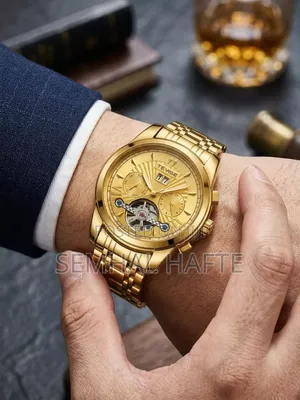 Tevise T9005f Automatic Mechanical Watch in Gold