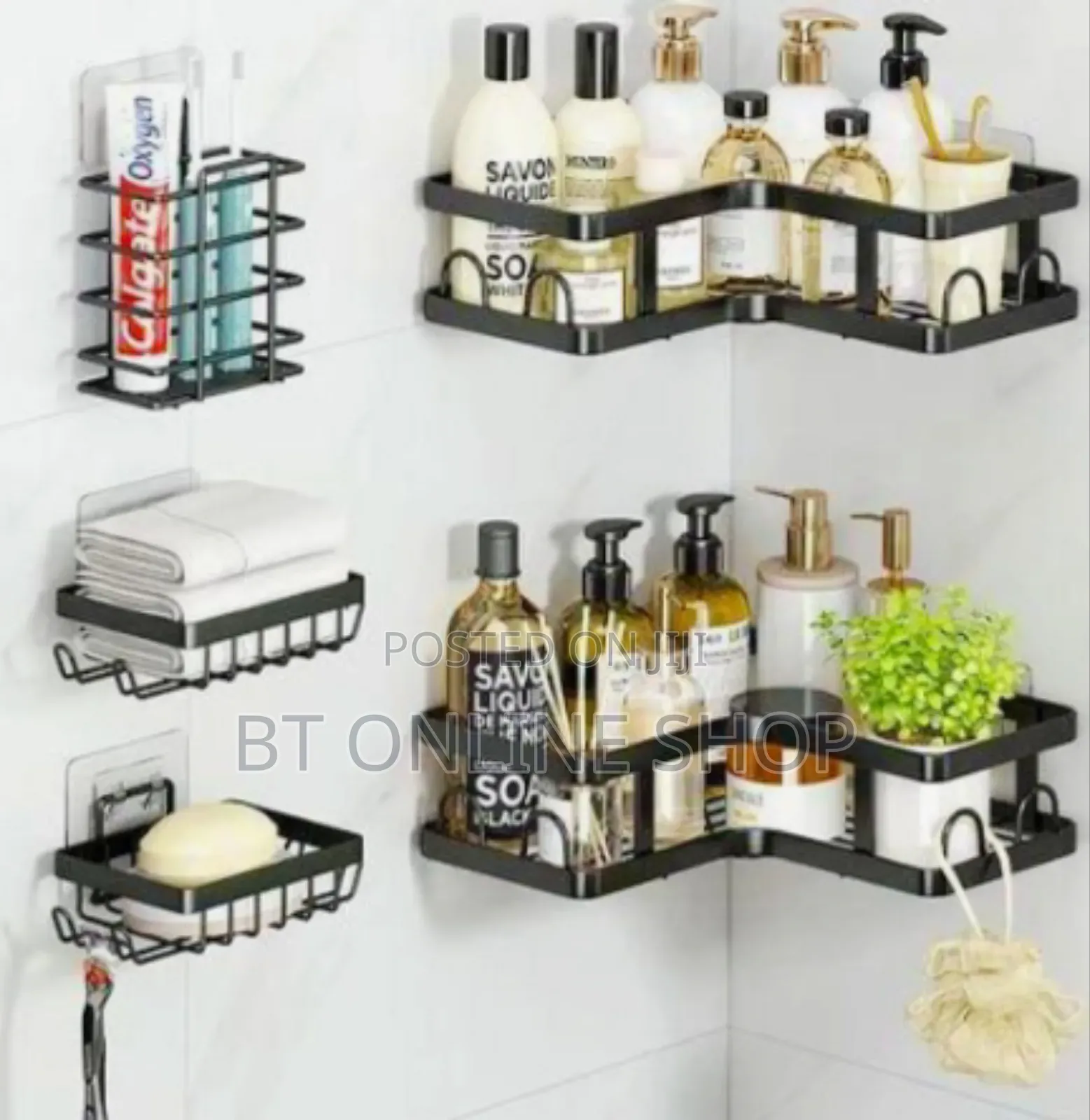 5pcs Stainless Steel Organizing Storage Rack