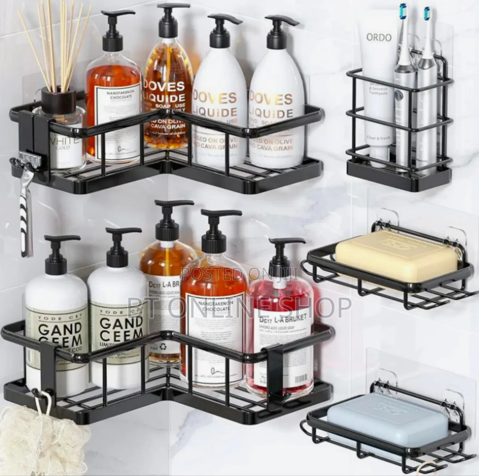 5pcs Stainless Steel Organizing Storage Rack
