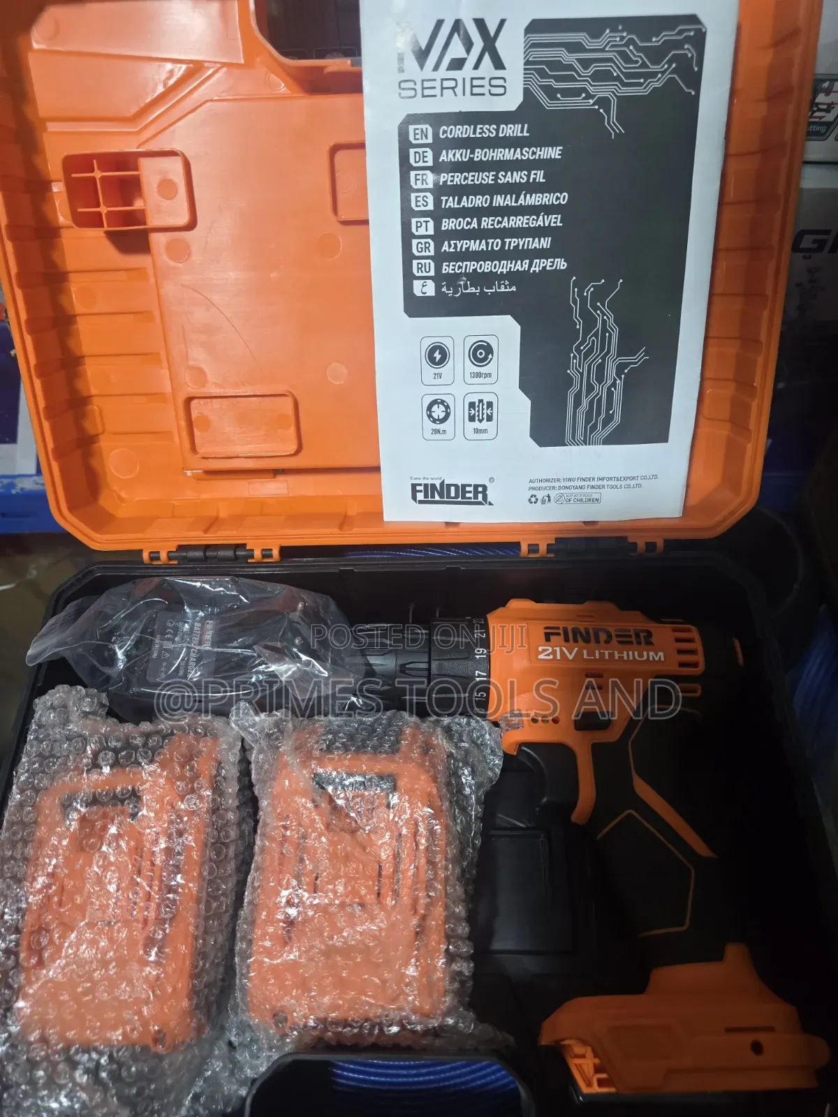 Finder 21v Lithium-Ion Cordless Drill Kit