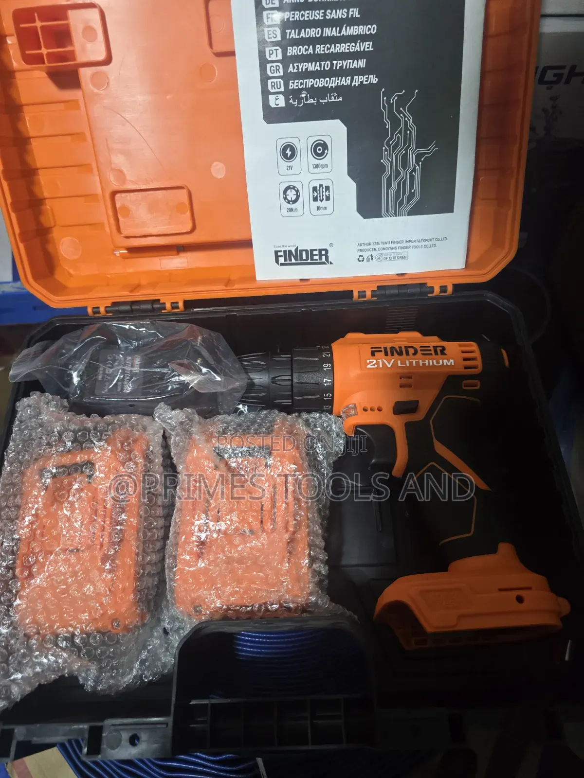 Finder 21v Lithium-Ion Cordless Drill Kit