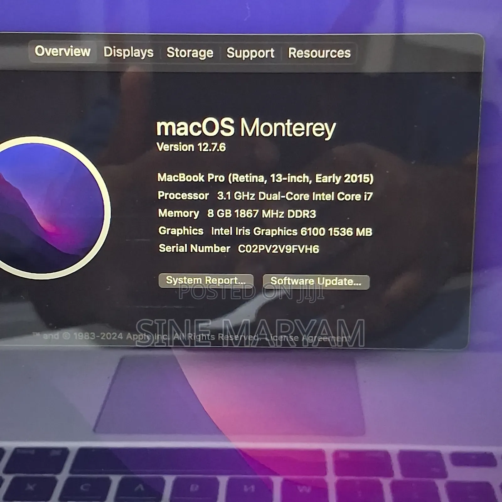 Laptop Apple MacBook Pro 2015 8GB Intel Core i7 SSD 256GB