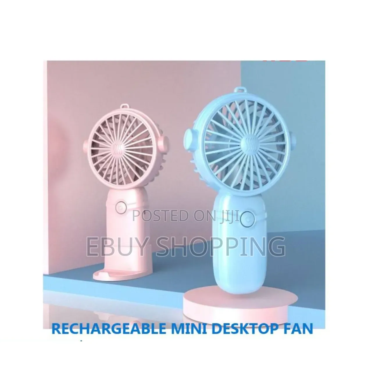 3-Speed Rechargeable Mini Desktop Fan – Handheld Portable