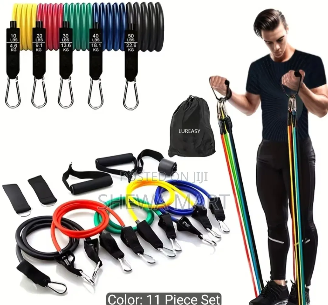 Resistance Bands Set, Exercise Bands With Door Anchor, Handles, Carry