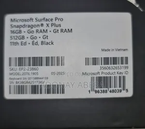 New Microsoft Surface Pro 11th Edition, a Copilot+ PC 16GB SSD 512GB