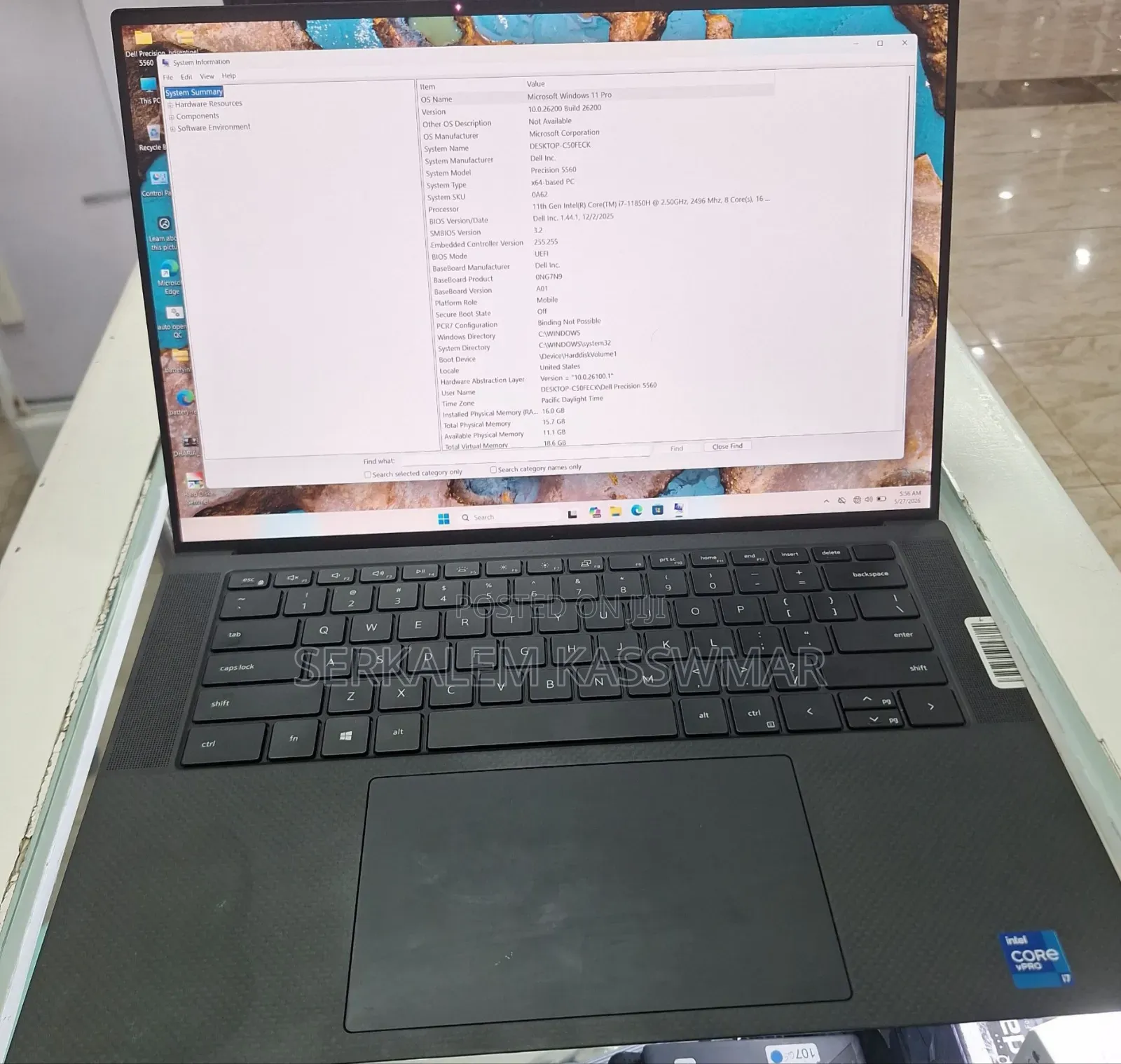 New Laptop Dell Precision 5560 16GB Intel Core i7 SSD 512GB