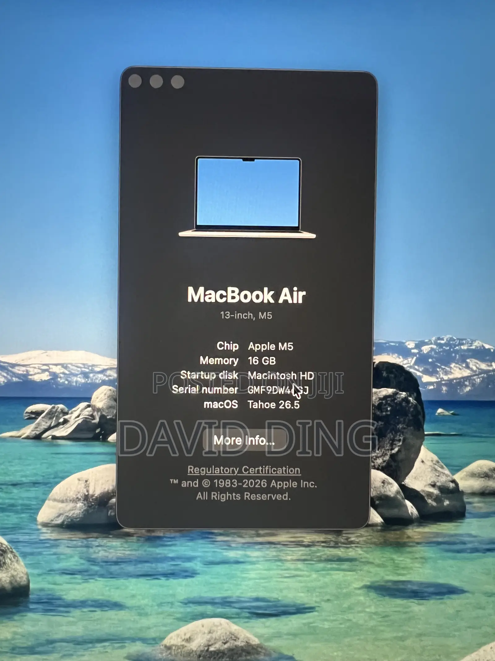 Laptop Apple MacBook Air 2026 M5 16GB Apple M5 SSD 512GB