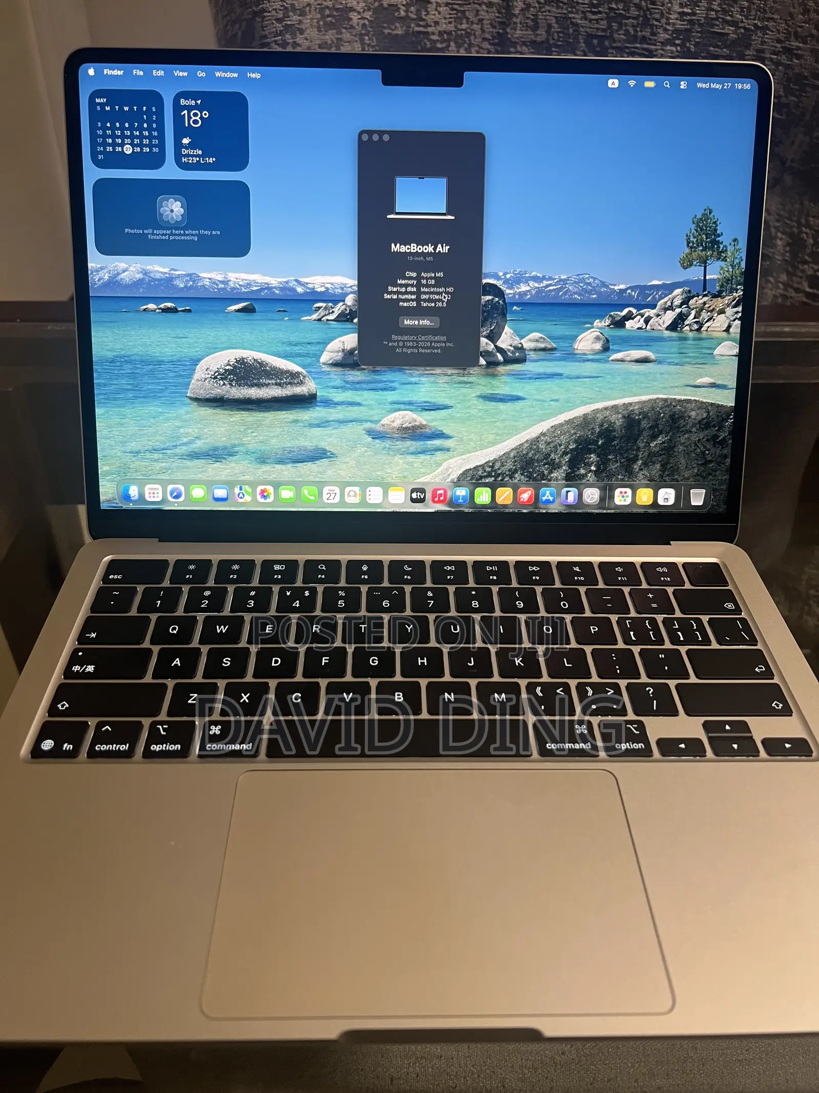 Laptop Apple MacBook Air 2026 M5 16GB Apple M5 SSD 512GB