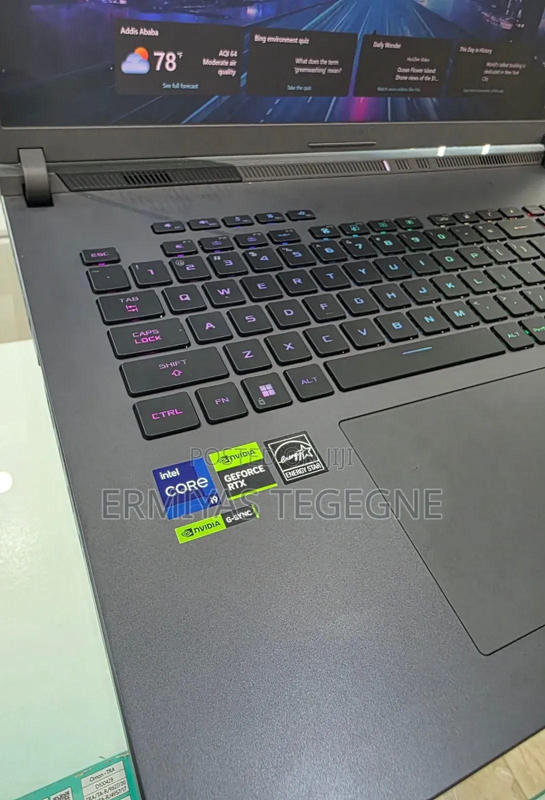 New Laptop Asus ROG Strix G15 16GB Intel Core i9 SSD 512GB