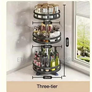 360° Rotating Spice Rack, Multifunctional Kitchen Organizer Tray