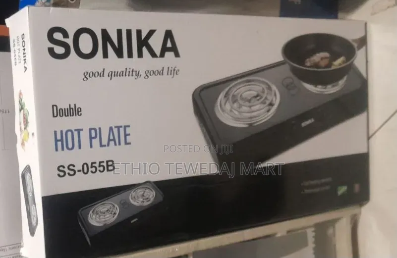 Sonika Hot Plate ባለሁለት ምድጃ ስቶቭ