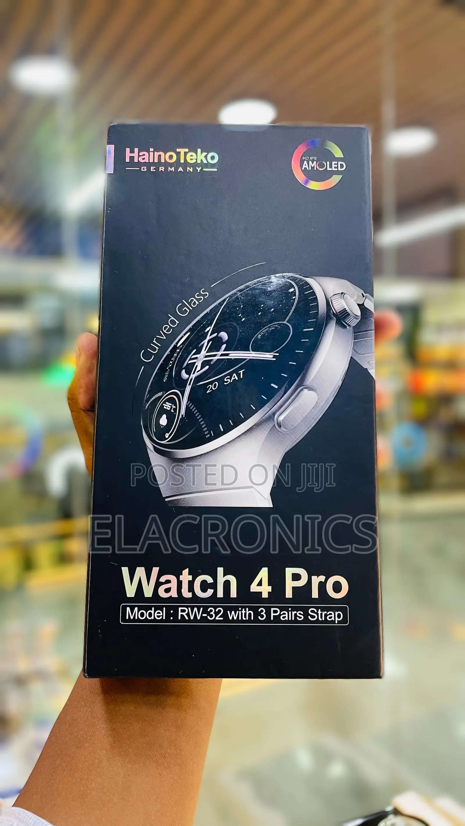 Original Haino Teko Watch 4 Pro (Curved Amoled + 3 Straps)