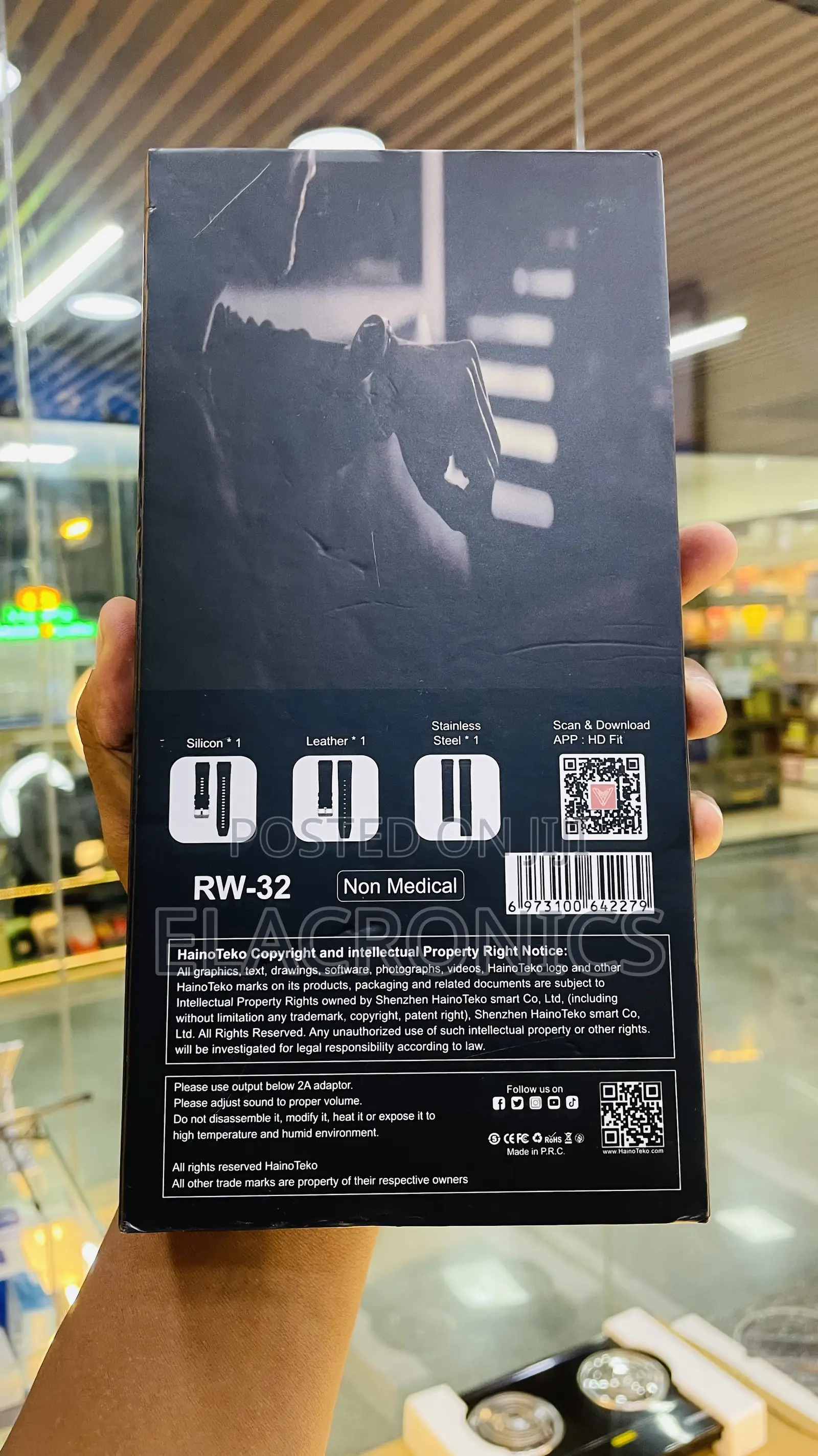 Original Haino Teko Watch 4 Pro (Curved Amoled + 3 Straps)