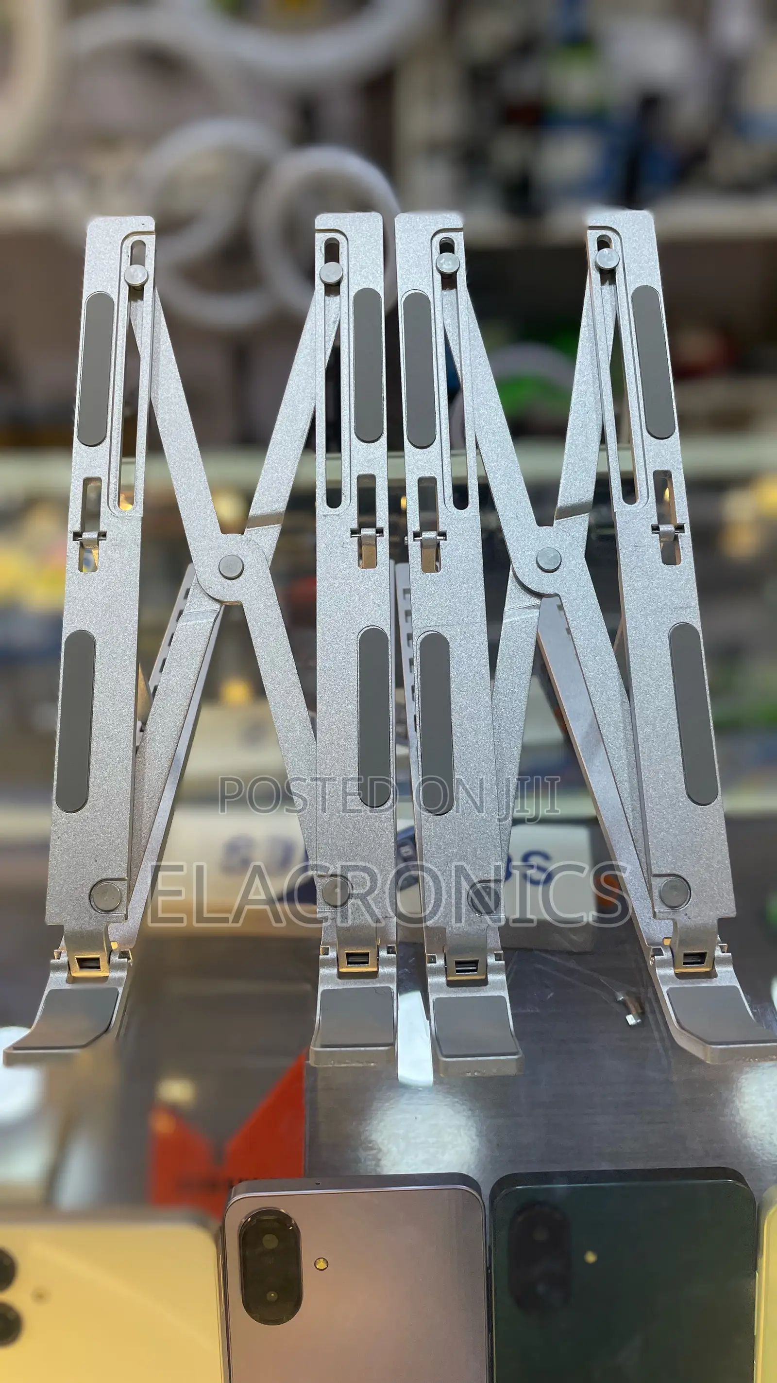 Laptop Stand Holder Aluminum Adjustable (Portable Foldable Desktop)