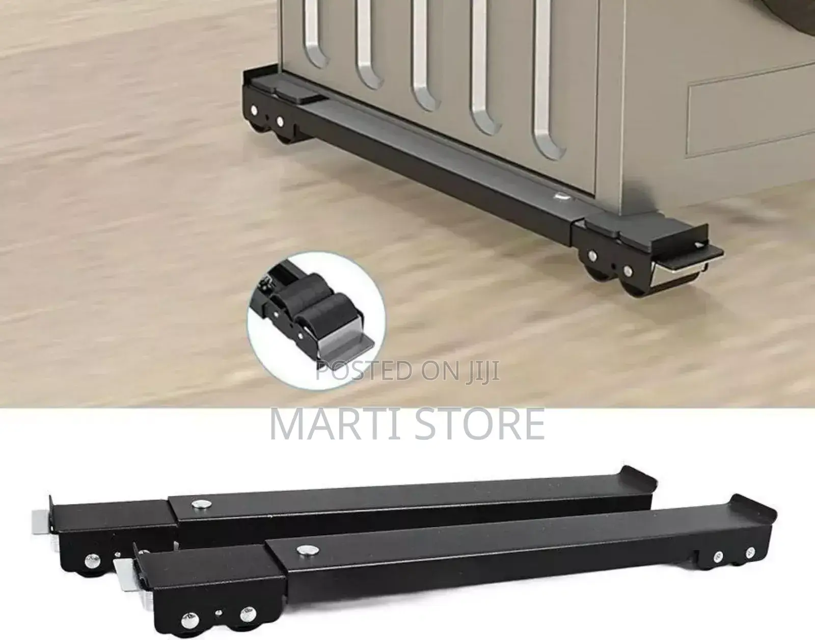 Adjustable Moving Roller Wheels Stand With Brake.