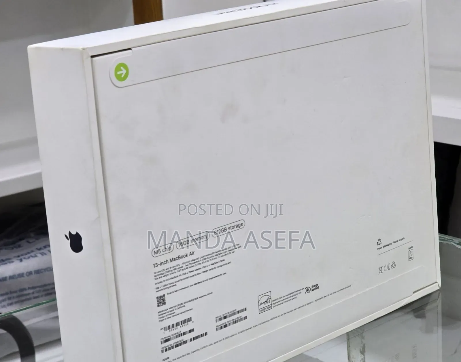 New Laptop Apple MacBook Air 2026 M5 13-inch 16GB Apple M5 SSD 512GB