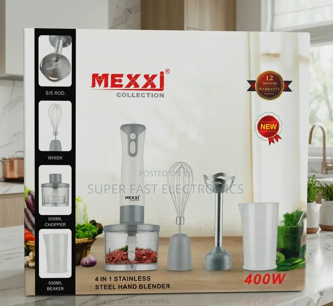​Mexxi Collection 4-in-1 Stainless Steel Hand Blender Set (400w)