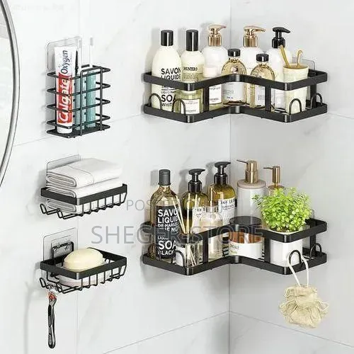 High Quality 5pcs Stainless Steel Organizing Storage Rack