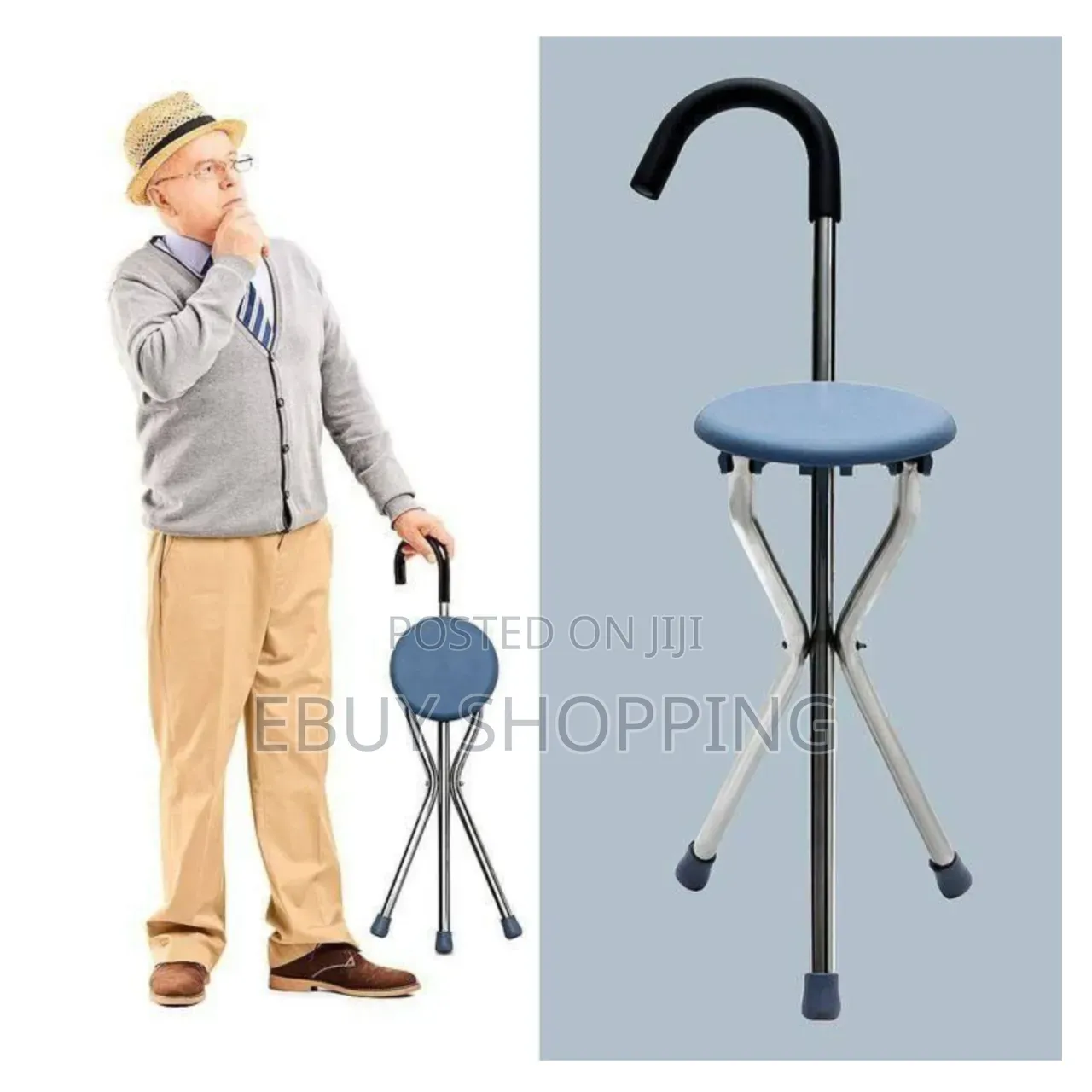 Outdoor Walking Cane With Built-in Seat – Instant Rest Anywhere