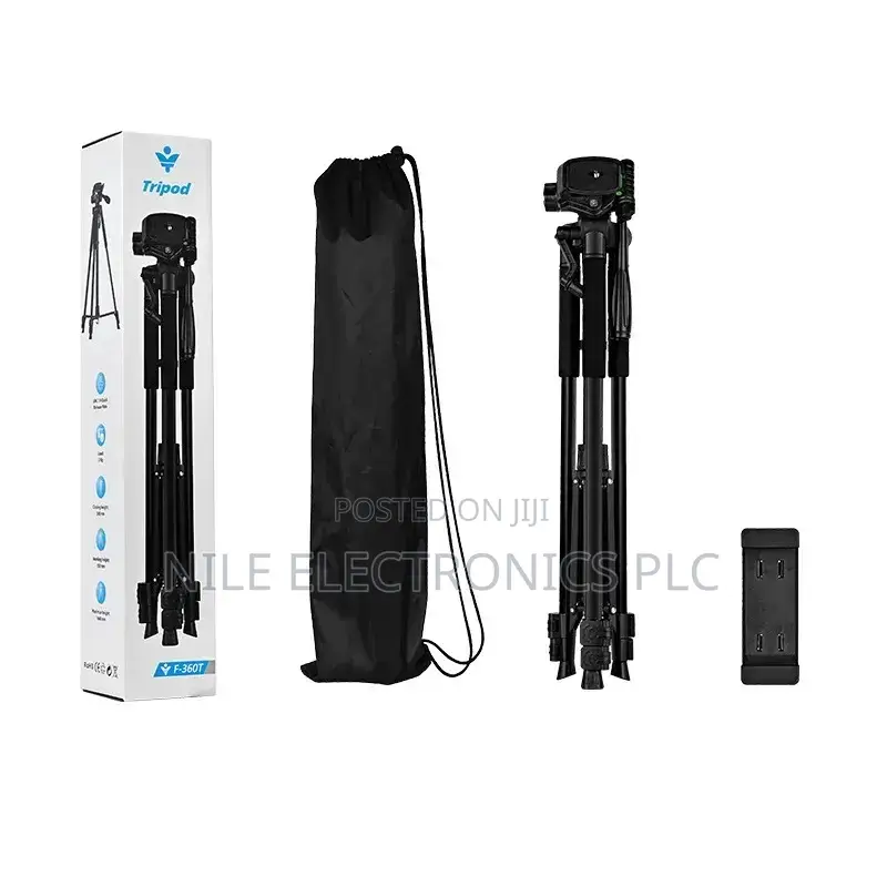 Cegor F-360t Tripod With a 3-Way Fluid Effect Head in Black