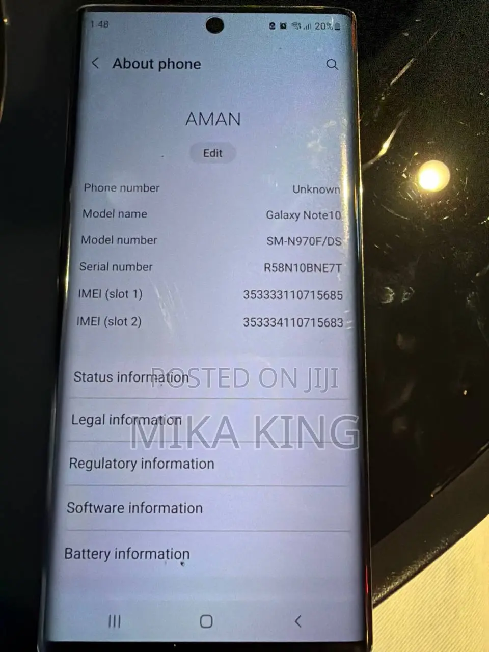 Samsung Galaxy Note 10 5G 256 GB Silver