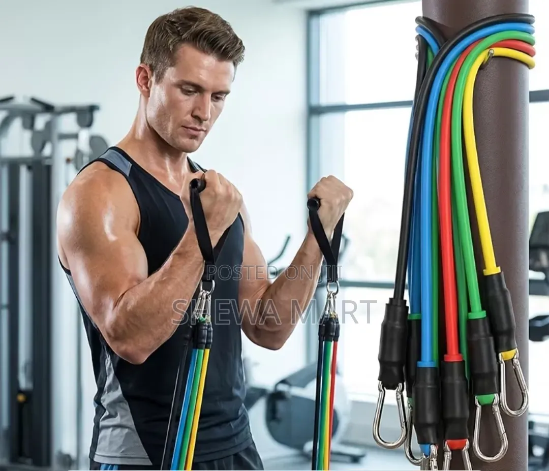 Resistance Band Set, Tension Rope, Climbing Hook, Foam Handle, Door