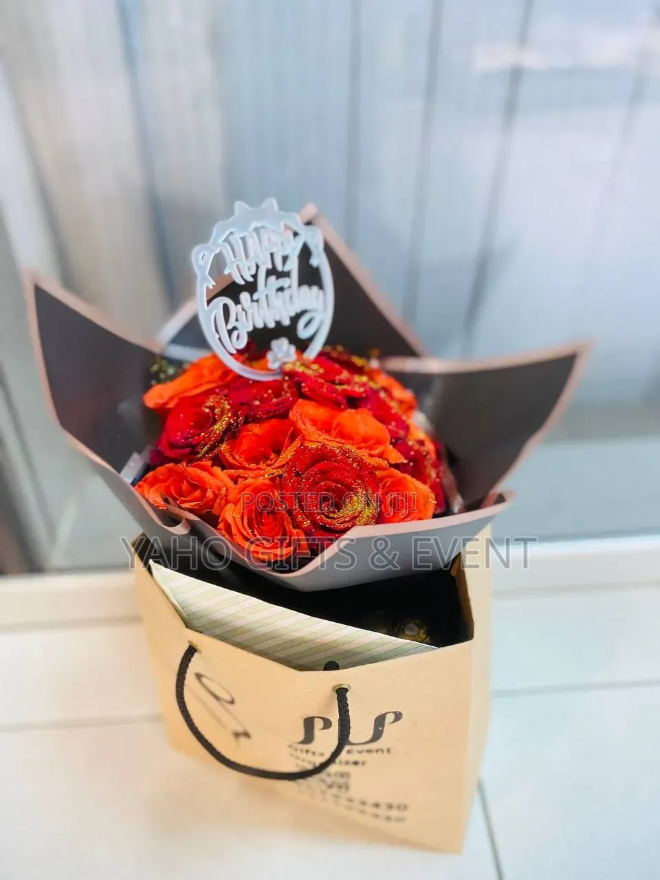Birthday Bouquet And Chocolate
