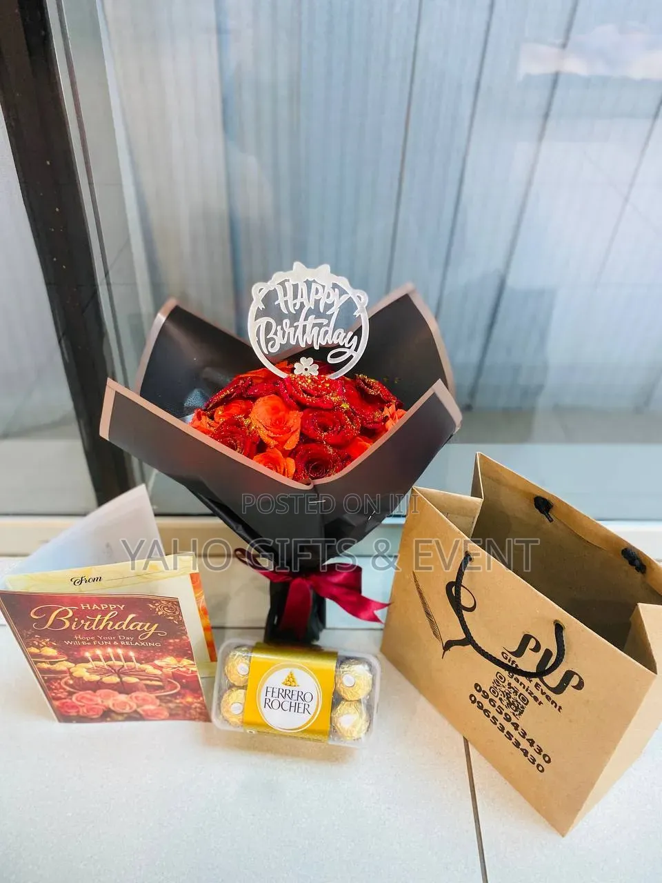 Birthday Bouquet And Chocolate