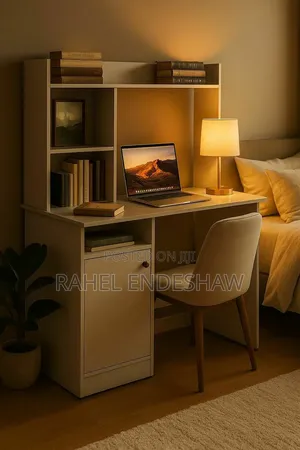 Modern Vanity Desk With Shelves With Out Chair