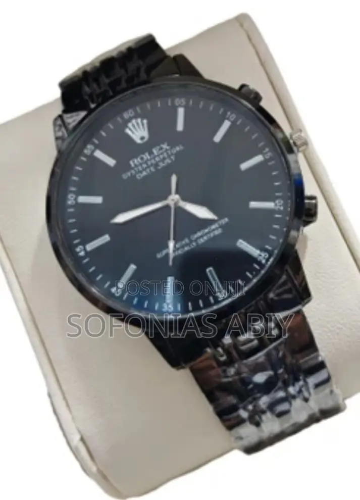Elegant Black Rolex Watch for Men