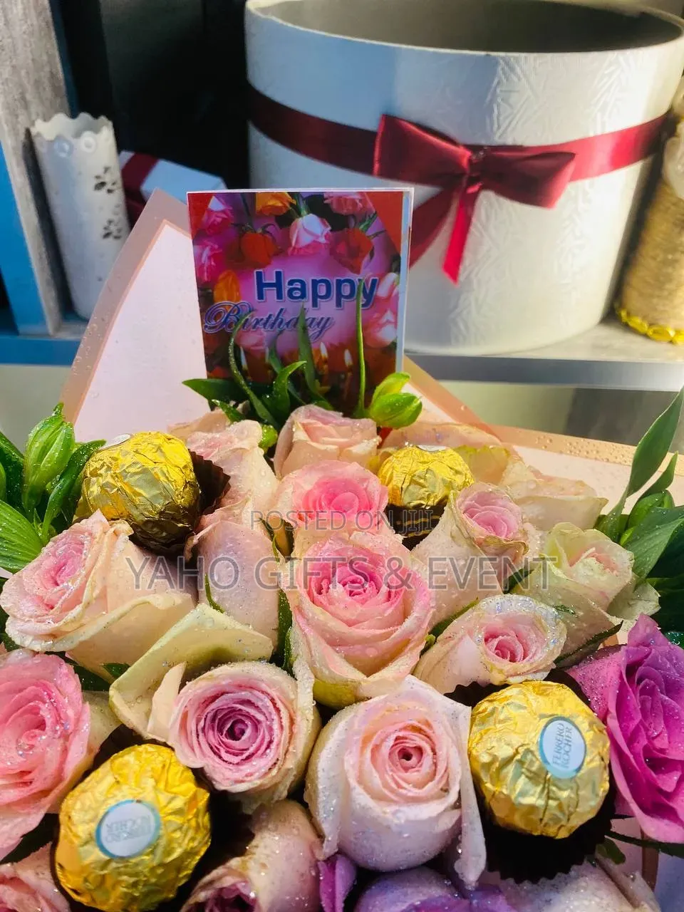 Bouquet With Chocolate Gift