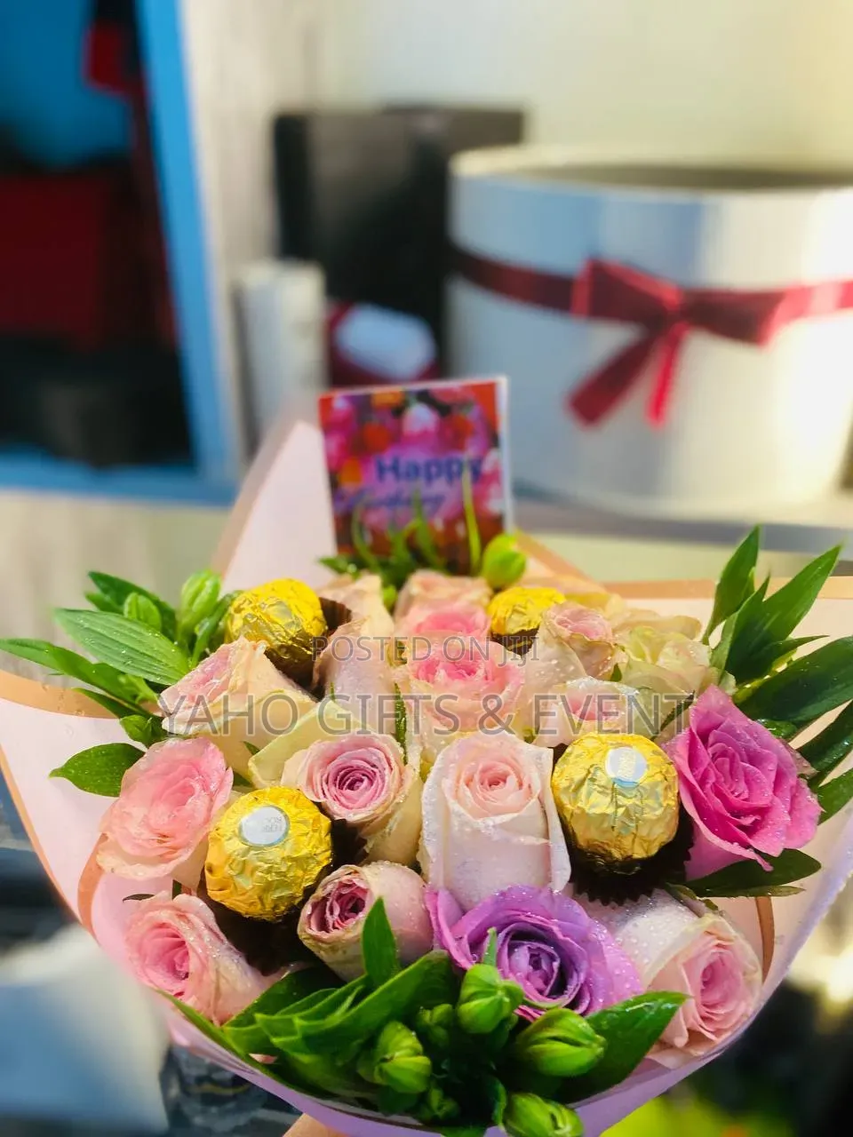 Bouquet With Chocolate Gift