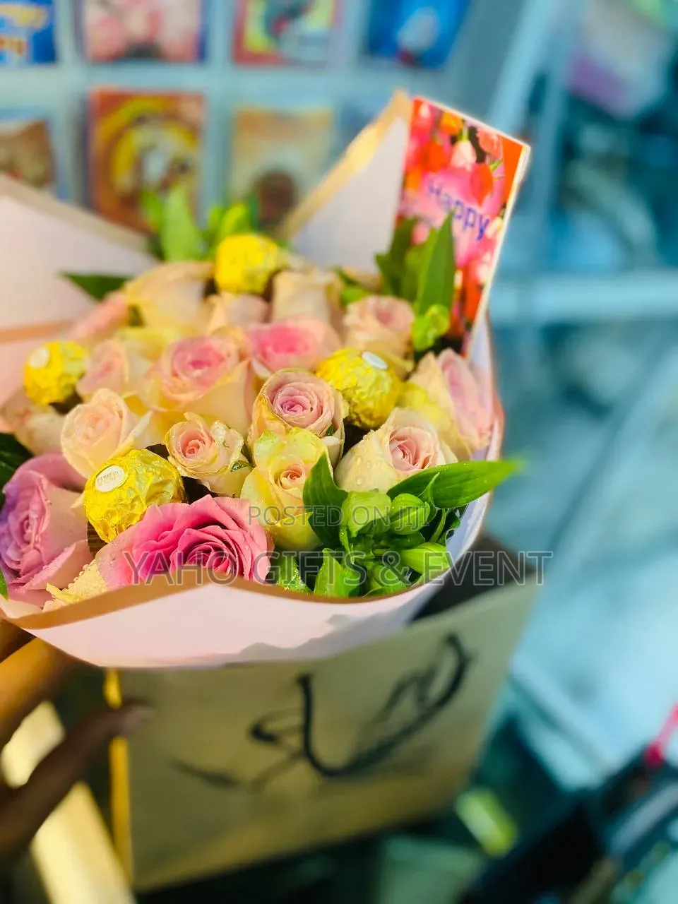 Bouquet With Chocolate Gift