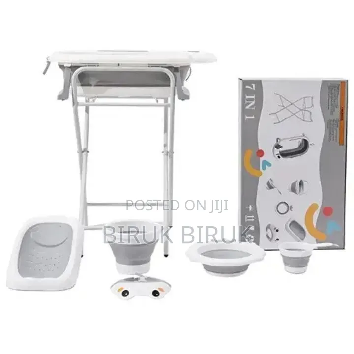 7-in-1 Newborn Baby Bathing Tub Set With Stand