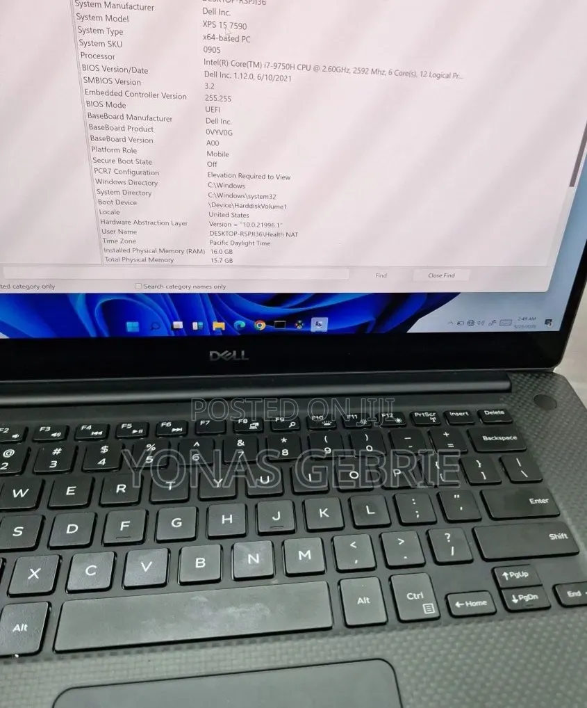 New Laptop Dell XPS 15 16GB Intel Core i7 SSD 512GB