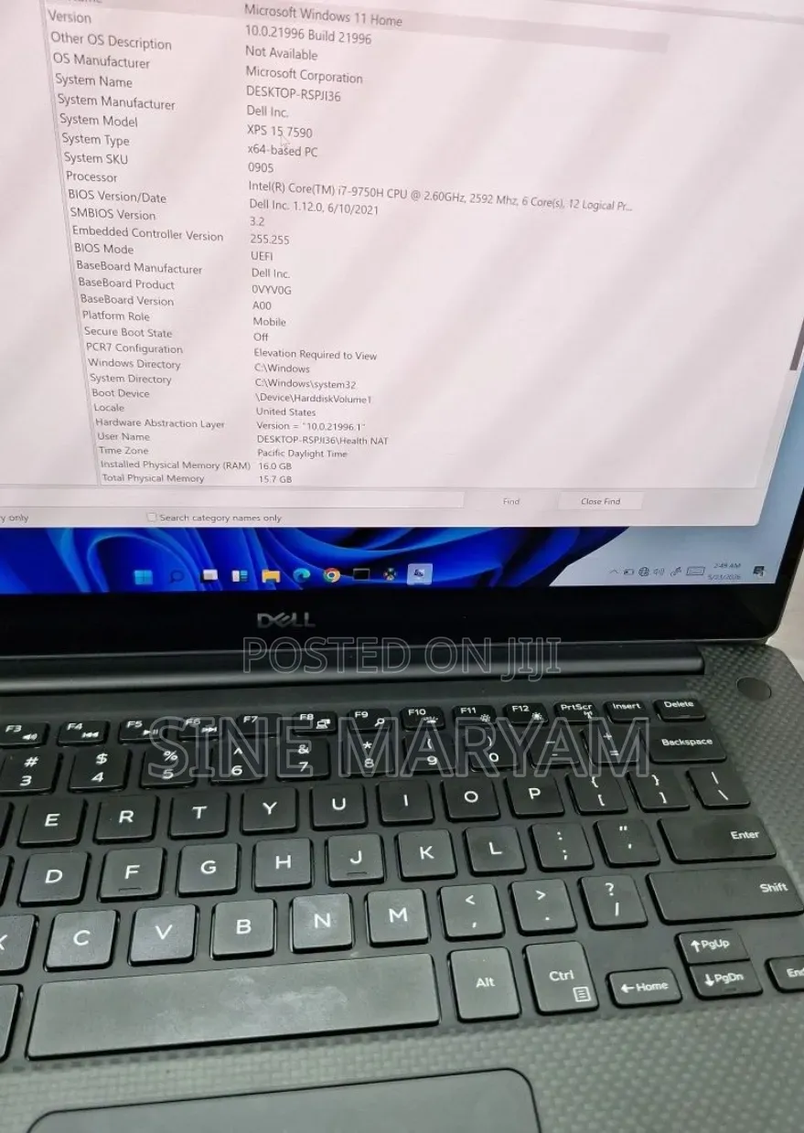 New Laptop Dell XPS 15 16GB Intel Core i7 SSD 512GB