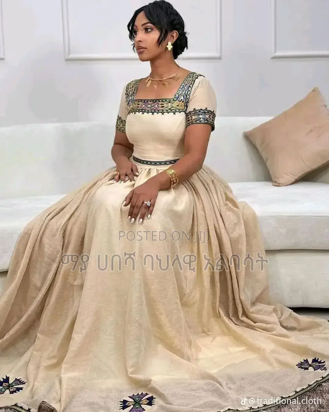 ባህላዊ ሀበሻ ቀሚስ Habesha Kemis